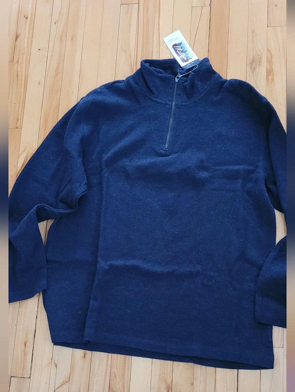 Madewell Men's Navy Half-Zip Pullover Sweater